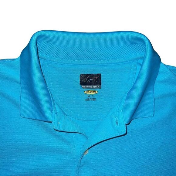 GREG NORMAN Play Dry Men’s Short Sleeve Light Blue Polo Size XL - Picture 3 of 6